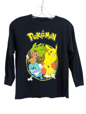 Pokemon Long Sleeve Graphic T-Shirt - Size Medium Unisex Boys Girls Tee